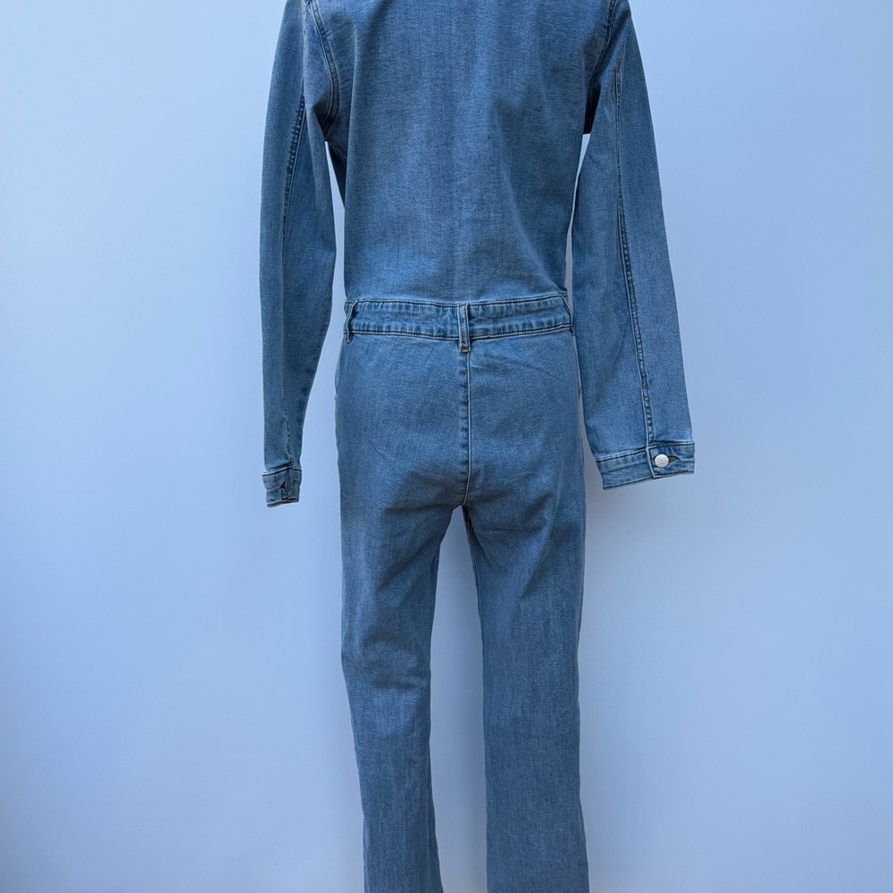 Mashed Potatoes Ruby Lou Denim Jumpsuit Blue Mid Rise Women’s Medium NWT - Picture 10 of 16